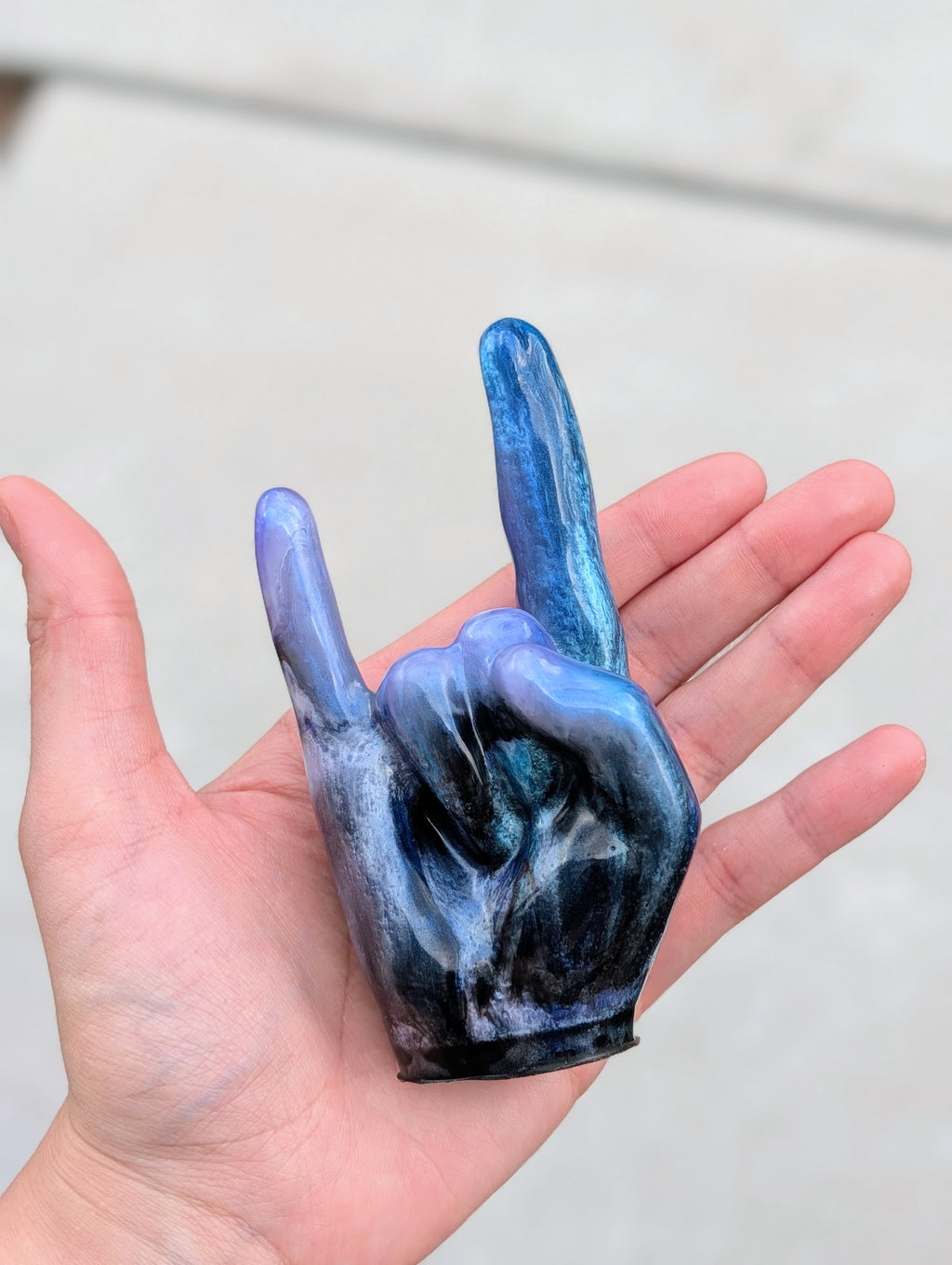 Event Horizon ∙ Handmade Resin Rock Hand Ring Holder ∙ 4.5″