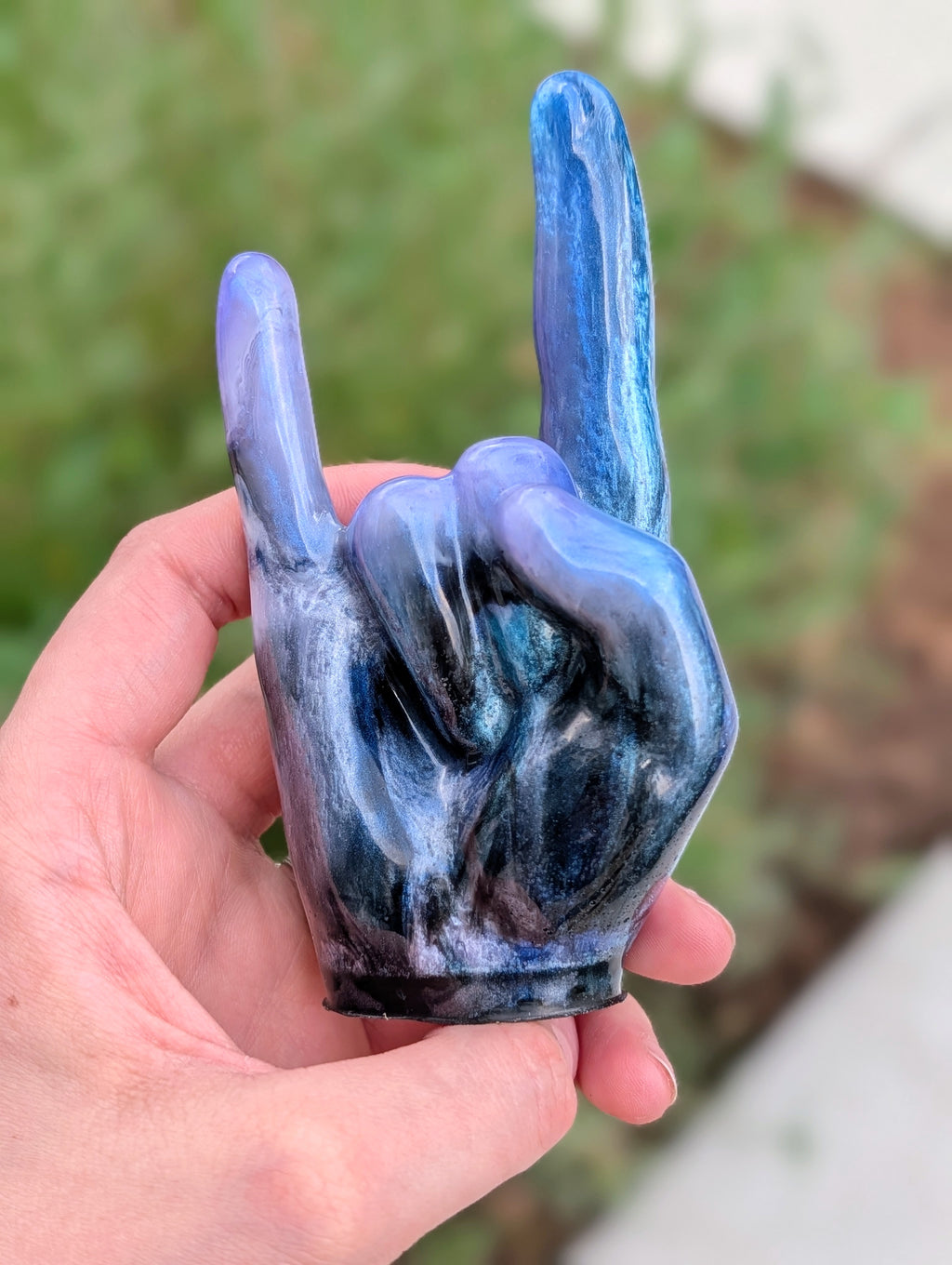 Event Horizon ∙ Handmade Resin Rock Hand Ring Holder ∙ 4.5″