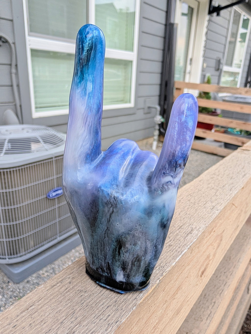 Event Horizon ∙ Handmade Resin Rock Hand Ring Holder ∙ 4.5″