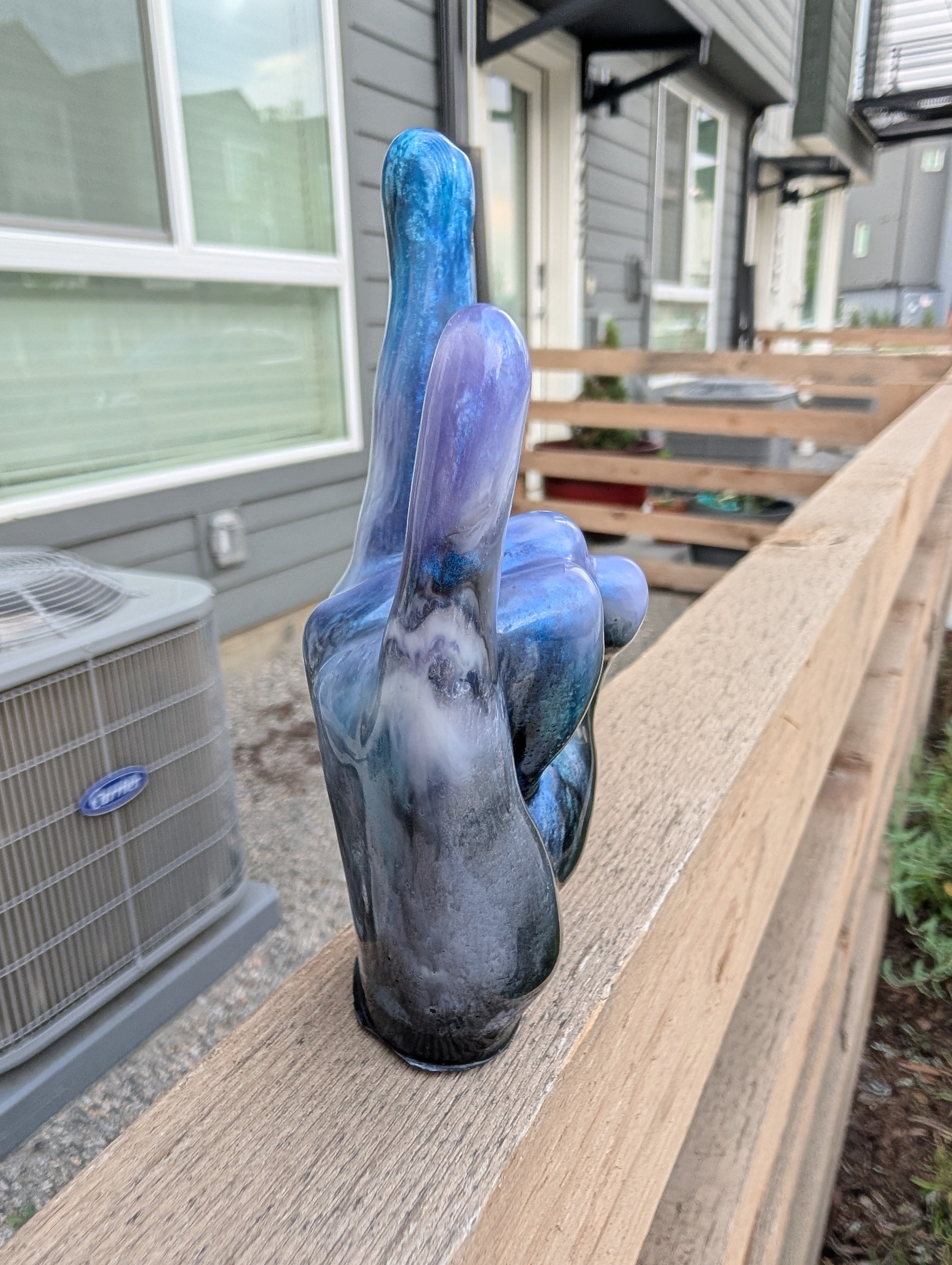 Event Horizon ∙ Handmade Resin Rock Hand Ring Holder ∙ 4.5″